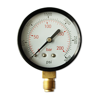 Dry pressure gauge Lower mount type